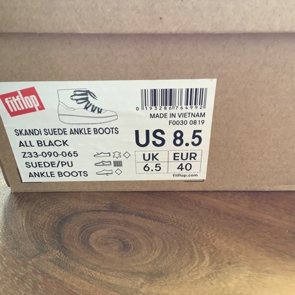 NWT Fitflop Skandi black leather boots size 8.5 - Picture 5 of 6